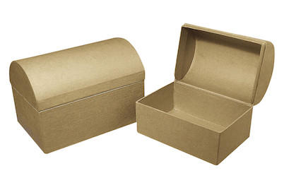 Image of Pappmaché Box: Truhe FSC Recycled 100%, 18x12x12,5cm