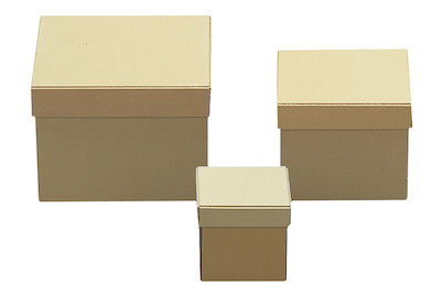 Image of Pappmaché Schachtel FSC Recycled 100%, 15,5x15,5x10,5cm, Quadrat bei JUMBO