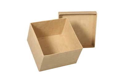 Image of Pappmaché Schachtel FSC Recycled 100%, 18,5x18,5x12cm, Quadrat bei JUMBO