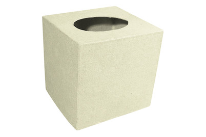 Image of Pappmaché Hülle FSC Recycled 100%, 12,8x11,8x12,5cm, f.Kosmetiktücher bei JUMBO