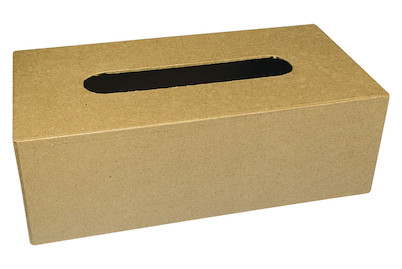 Image of Pappmaché Hülle FSC Recycled 100%, 24x12x8cm, f.Kosmetiktücher bei JUMBO