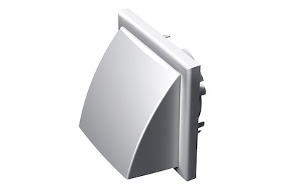 Image of Ablufthaube mit Rückstossventil, Ø 100 / 125 mm, weiss bei JUMBO