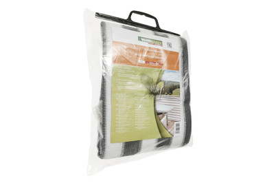 Image of Windhager Balkonblende Sylt 5x0.9m, grau-weiss bei JUMBO