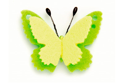 Image of Filzschmetterling selbstkl. grün/gelb bei JUMBO