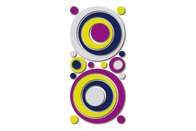 Image of Foam Decorations Colorful Circles bei JUMBO