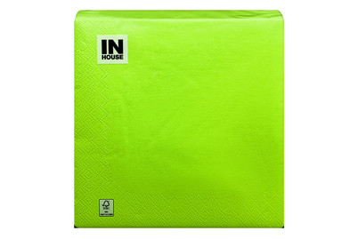 Image of Inhouse Servietten limettengrün 33cm 50 Stück bei JUMBO