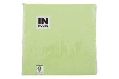 Image of Inhouse Servietten lime 24cm 30 Stück bei JUMBO