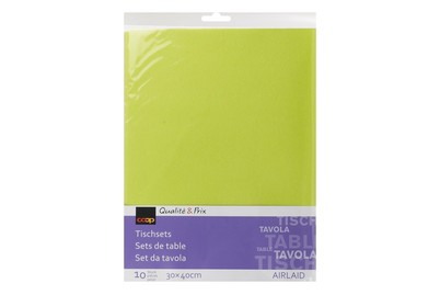 Image of Tischsets Airlaid limette 30x40cm 10 Stück bei JUMBO