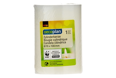 Image of Oecoplan Zylinderkerze 70x100mm weiss bei JUMBO