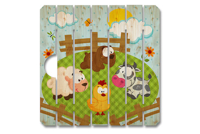 Image of Oecoplan Holztürchen bedruckt Tiere bei JUMBO