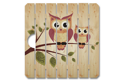 Image of Oecoplan Holztürchen bedruckt Eule bei JUMBO