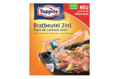 Image of Toppits Bratbeutel 2in1 Grösse L 5 Stück
