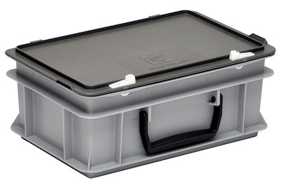Image of Utz Rako Koffer Box mit Deckel 5l stapelbar (30x20x13.2cm), grau