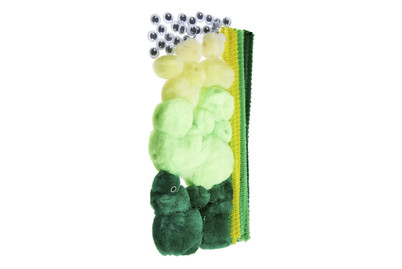 Image of Bastelset Basic 56-teilig grün mix 100 % Acryl bei JUMBO