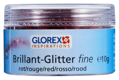Image of Brillant-Glitter fine, 10 g rot bei JUMBO