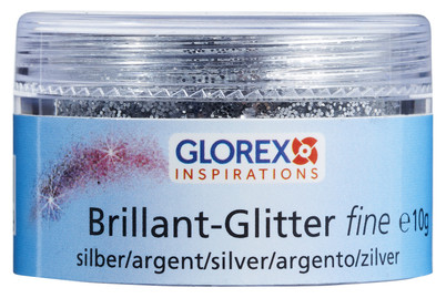 Image of Brillant-Glitter fine, 10 g silberfarben bei JUMBO