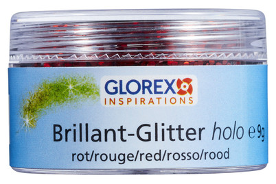 Image of Brillant-Glitter holo, 9 g rot
