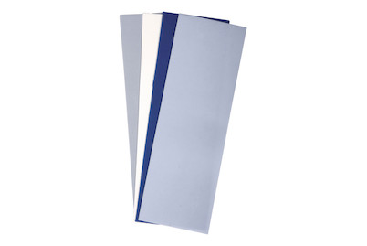 Image of Wachsfolie Blau-Töne, 20x6,5cm, 4 Farben sort., SB-Btl 4Stück