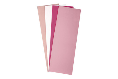 Image of Wachsfolie Rosa-Töne, 20x6,5cm, 4 Farben sort., SB-Btl 4Stück bei JUMBO