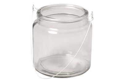 Image of Glas Gefäss mit Henkel, 10cm ø, Höhe:10cm,øoben:7,5cm(Öffnung)