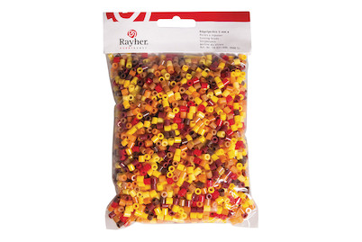 Image of Bügelperlen , 5mm ø, gelb/orange/braun Mix, SB-Btl 3000Stück bei JUMBO