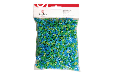 Image of Bügelperlen , 5mm ø, grün/blau Mix, SB-Btl 3000Stück bei JUMBO