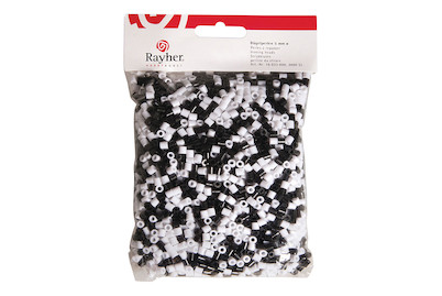 Image of Bügelperlen , 5mm ø, schwarz/weiss Mix, SB-Btl 3000Stück bei JUMBO
