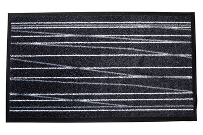 Image of Kleen Mat Streifen 45x75 cm, schwarz-weiss bei JUMBO