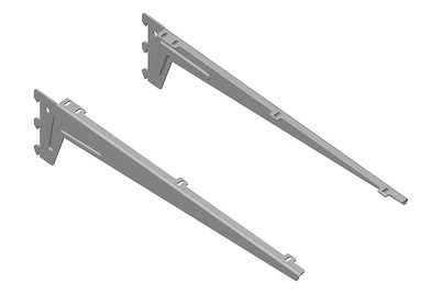 Image of Winkelträger weiss-alu lose mit Clip T 480 mm bei JUMBO