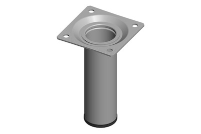 Image of Stahlrohrfüsse rund weiss alu bei JUMBO