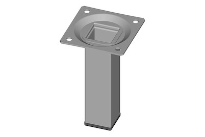 Image of Stahlrohrfüsse 4-kant weiss-alu bei JUMBO