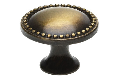 Image of Siro Vintage Möbelknopf Rund 1349 Metall Druckguss Messing antik Ø 25 mm bei JUMBO