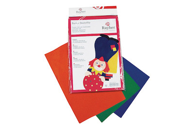 Image of Bastel-Filz 10 Farben sortiert, 20x30cm, Stärke 0,8-1mm, SB-Btl 1Set bei JUMBO