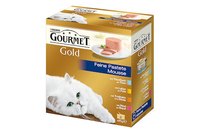 Image of Gourmet Gold Katzenfutter Terrine assortiert 8x85g bei JUMBO