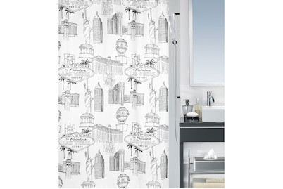 Image of Duschvorhang Vegas 180x200cm schwarz bei JUMBO