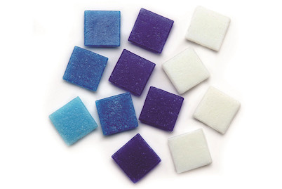 Image of Glas-Mosaik Grosspackung 600 g blau sortiert bei JUMBO