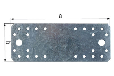 Image of Flachverbinder verzinkt weiss 100x35x2.5 mm bei JUMBO