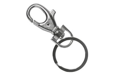 Image of Schlüsselanhänger m. Drehgelenk, 5cm ø, m. Federring, SB-Btl 1Stück bei JUMBO