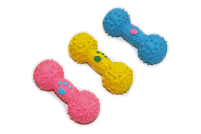 Image of Swisspet Latex Hantel mit Squeeker bei JUMBO