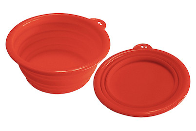 Image of Travel Bowl faltbar aus Silikon rot 1 l bei JUMBO