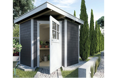 Image of Weka Eckhaus Quinta 21 mm (205 x 209 cm), holz anthrazit weiss bei JUMBO