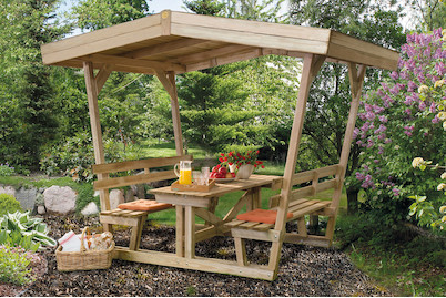 Image of Weka Sitzlaube Sao Paulo (190 x 154 cm), holz natur bei JUMBO