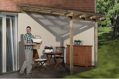 Image of Weka Ueberdachung Salsa (199 x 231 cm), holz natur bei JUMBO