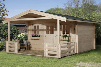 Image of Weka Blockbohlenhaus Konstanz 1 28 mm (380 x 300 cm), holz natur bei JUMBO