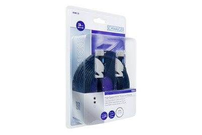 Image of HDMI-Flachkabel 3 m schwarz High Speed bei JUMBO