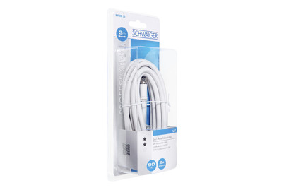 Image of Sat-Kabel 90 dB mehrfach geschirmt 3 m weiss bei JUMBO
