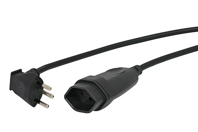 Image of TD-Verlängerung 3 m mit Winkelstecker schwarz bei JUMBO
