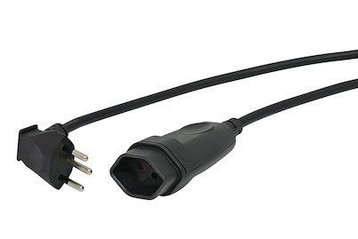 Image of TD-Verlängerung 5 m mit Winkelstecker schwarz bei JUMBO