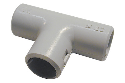 Image of KIR-T-Stück M16 hellgrau 5 Stück bei JUMBO