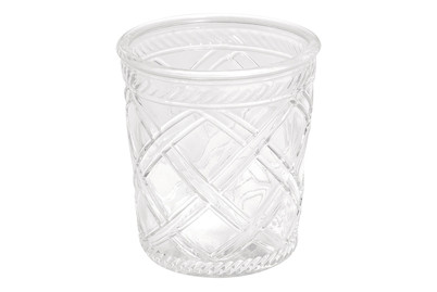 Image of Glas Vase , 13,5cm ø, 15cm, Rauten Optik